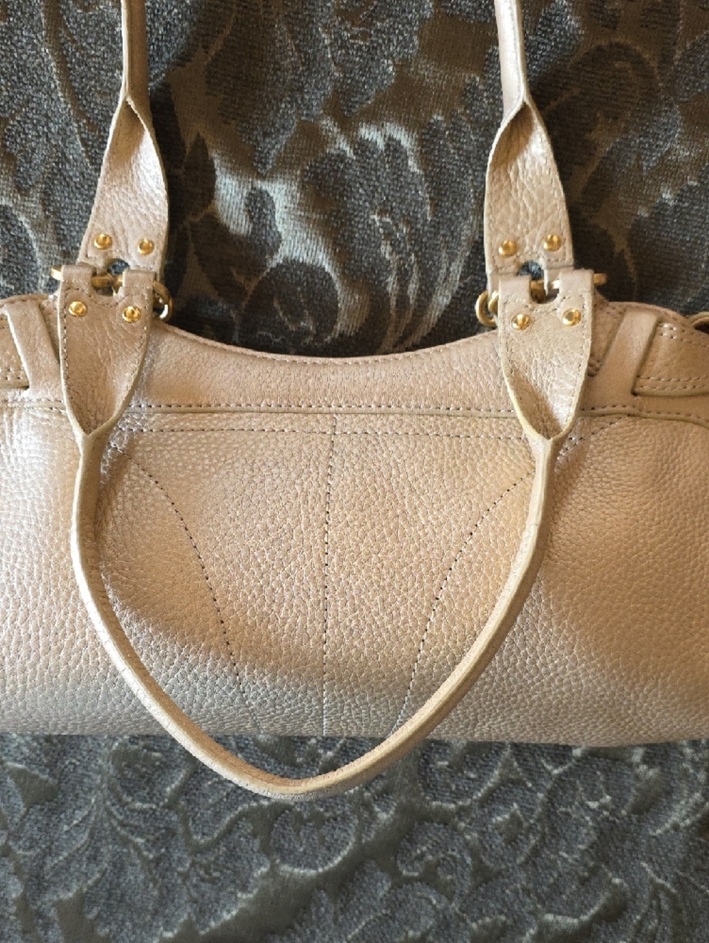 Cole Haan Blush Beige Leather Shoulder Bag with Gold Hardware - Picture 10 of 15